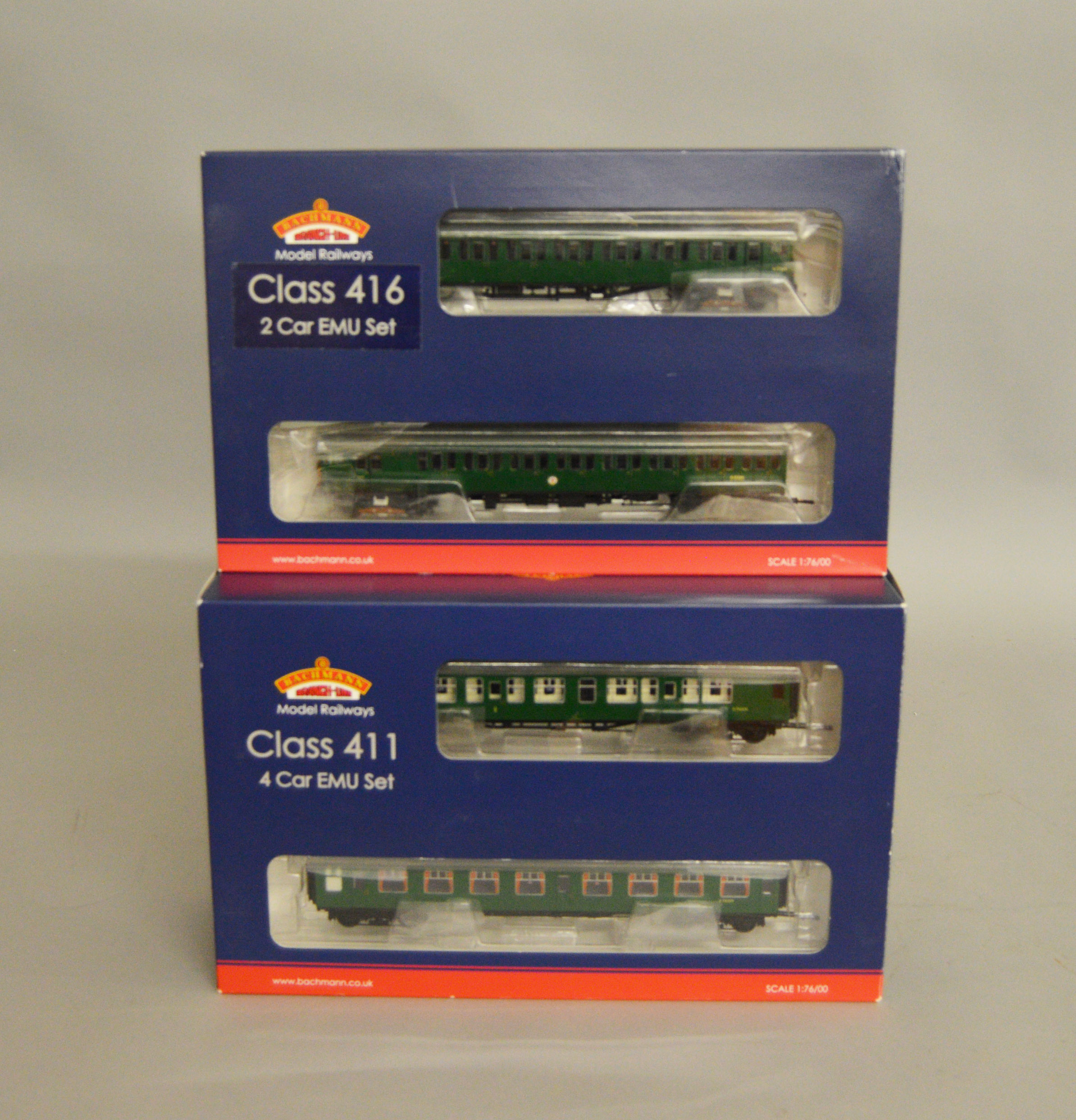 OO Gauge. 2 boxed Bachmann  Late SR Multiple Units, 31-425 4CEP EMU 7015 together with 31-376 2EPB