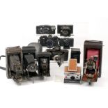 No 3a Folding Pocket Kodak (Model B-4) & Other Cameras. Including Polaroid SX-70 (working, but not