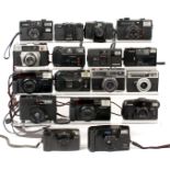 Box of Approx 17 35mm Compact Cameras. To include Lomo LC-A, Minolta Hi-Matic GF, Minox 35, Konica