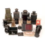 A Good Selection of Vintage Safelights & Lamps. To include Cardinal, Student, Ruby etc; folding