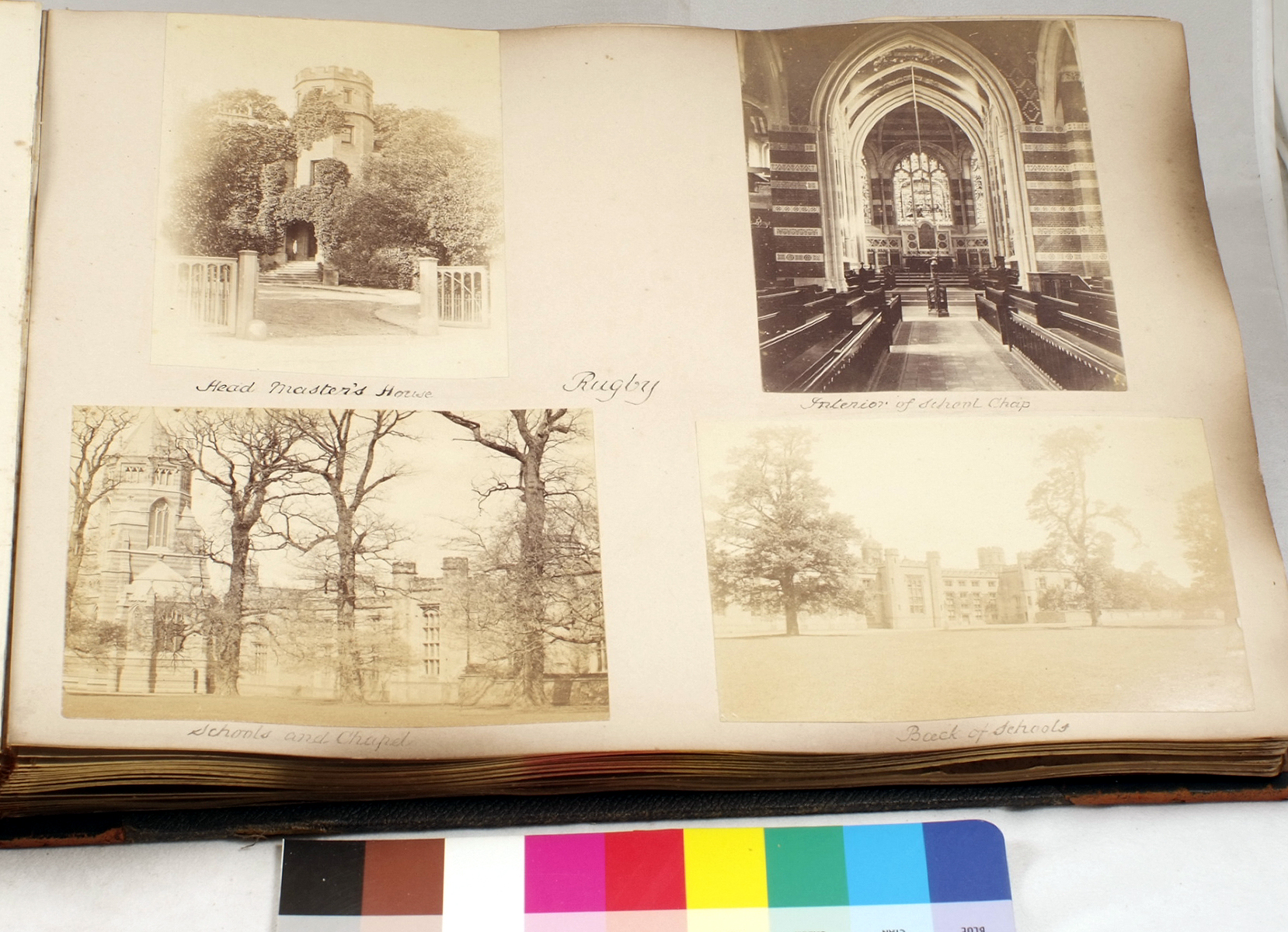 Victorian Photograph Album, inc Rugby School etc & Images by James Valantine. Spine poor. 52 pages - Image 2 of 9