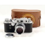 Reid IIIa Rangefinder Camera #P1818. (2nd blind sticks, hence condition 5H). With uncommon (