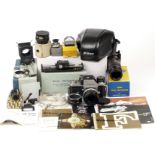 Extensive Chrome Nikon Photomic Ftn Close-Up Outfit. Comprising Nikon F body #6975020 (condition