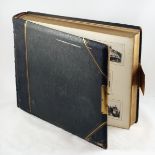 LARGE CDV Size Photograph Album, Images Mostly Later. 56 pages approx 16x12 inches with space for