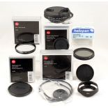 Small Quantity of Leica & Other Filters, Caps etc. Comprising Leica E60 UVa filter, Leica E39 &