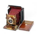 Sanderson Junior Hand & Stand Plate Camera #6172. With Daylight Film Holder. (locking catch to front