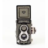 Grey Metered Rolleiflex 'T' TLR Camera. #2120821 (meter working, but plastic cover for meter