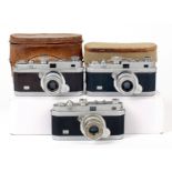 Three OPL Foca 2* 'Leica Copy' Cameras. PF1, PF2B & an uncommon PF2 model (first model FOCA, one