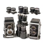 Mamiya C Series Cameras & Lenses for SPARES or REPAIR. To include C3 and C330 bodies, 2x65mm,