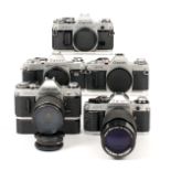 Canon A Series Cameras & Lenses. To include Canon AT-1, AV-1 & AL-1 QF bodies (all condition 5F),
