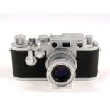 Chrome Leica IIIF Red Dial with Delayed Action #577295. (condition 5F) with Elmar 5cm f2.8 (