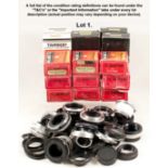 A Large Quantity of Lens Mount Adapters. To include IC, Tamron Adaptall, T-Mounts etc. Various