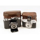 Black Zeiss Ikon Super Nettel CRF Camera. With Triotar 5cm f3.5 lens (condition 4F) with ERC. Also a