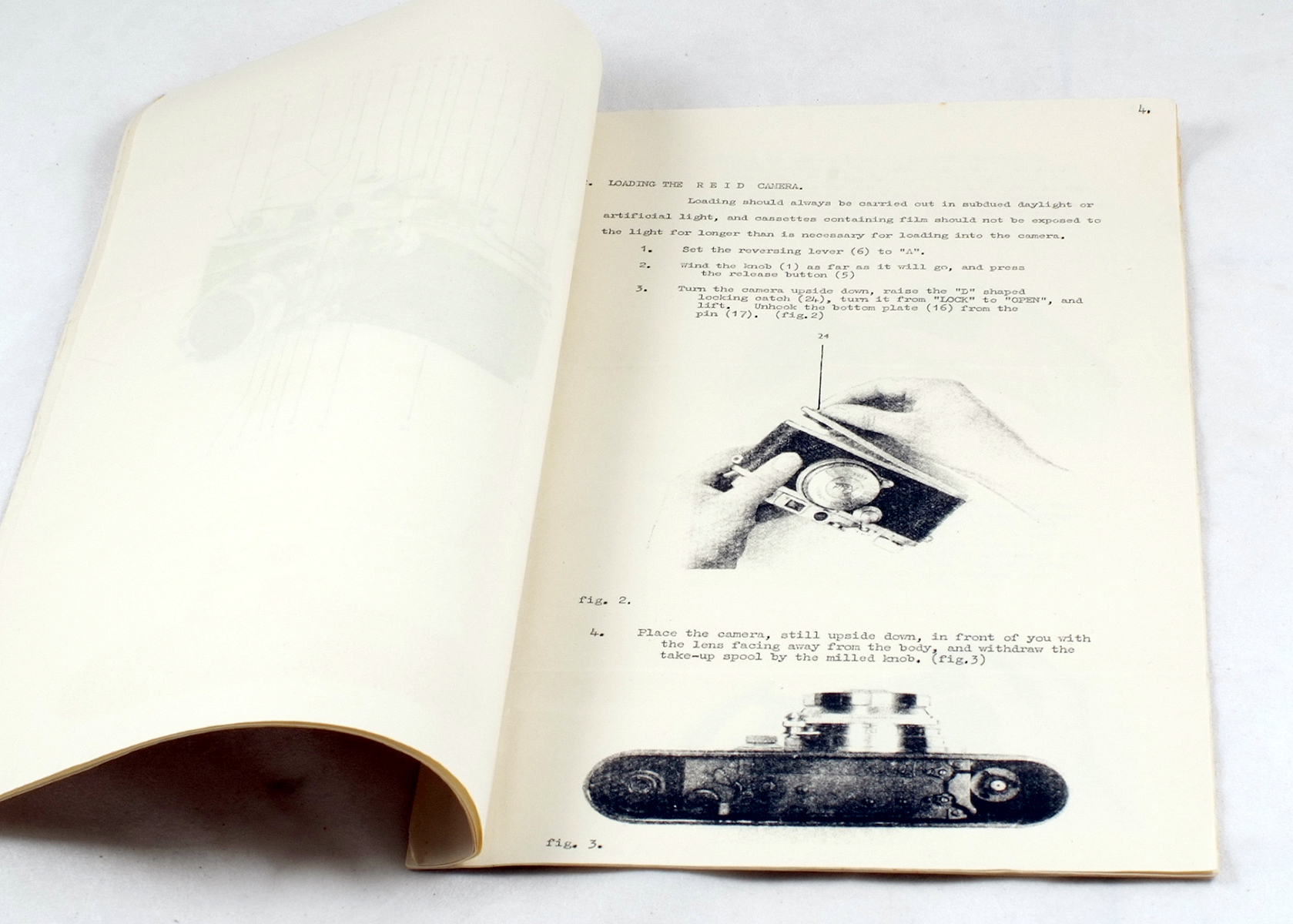 A Rare 'Temporary Instruction Book' for Reid III, Type I Camera. A contemporary, 13-page foolscap - Image 3 of 3