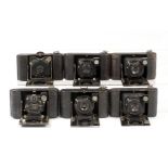 Six Compact ICA & Other Horizontal Drop-Front Folding Cameras. To include Alpha, Primus Rapid (