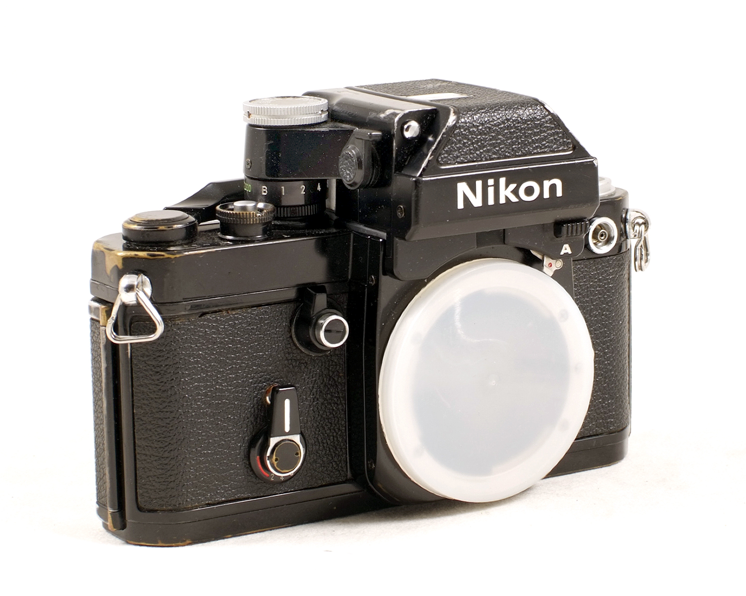 Black Nikon F2A Photomic Camera Body. #7571530. Meter working, slight wear/brassing to corners and - Image 3 of 3
