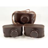 DESCRIPTION CHANGE: Two Unused, REPRODUCTION Ever Ready Camera Cases, Marked Reid. With straps. Also