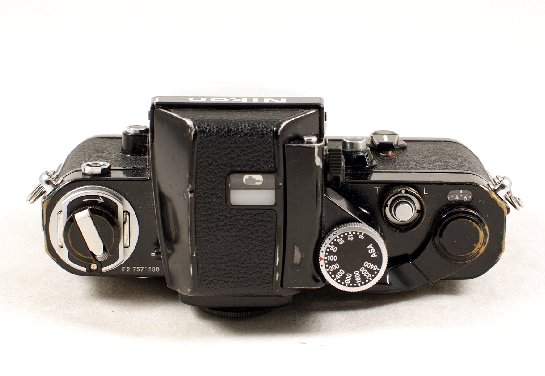 Black Nikon F2A Photomic Camera Body. #7571530. Meter working, slight wear/brassing to corners and - Image 2 of 3