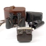 A Good Pair of CZJ Jenoptem 8x30W Binoculars. (condition 4/5E). Also a pair of compact Minolta