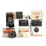 Moscow-5 (Super Ikonta Copy) & Other Soviet Cameras. To include Vega 2 (16mm sub-miniature), Yanka 3