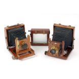 A Thornton Pickard Tribune Quarter Plate Camera. With TP Rectoplanat Lens and roller shutter. Also