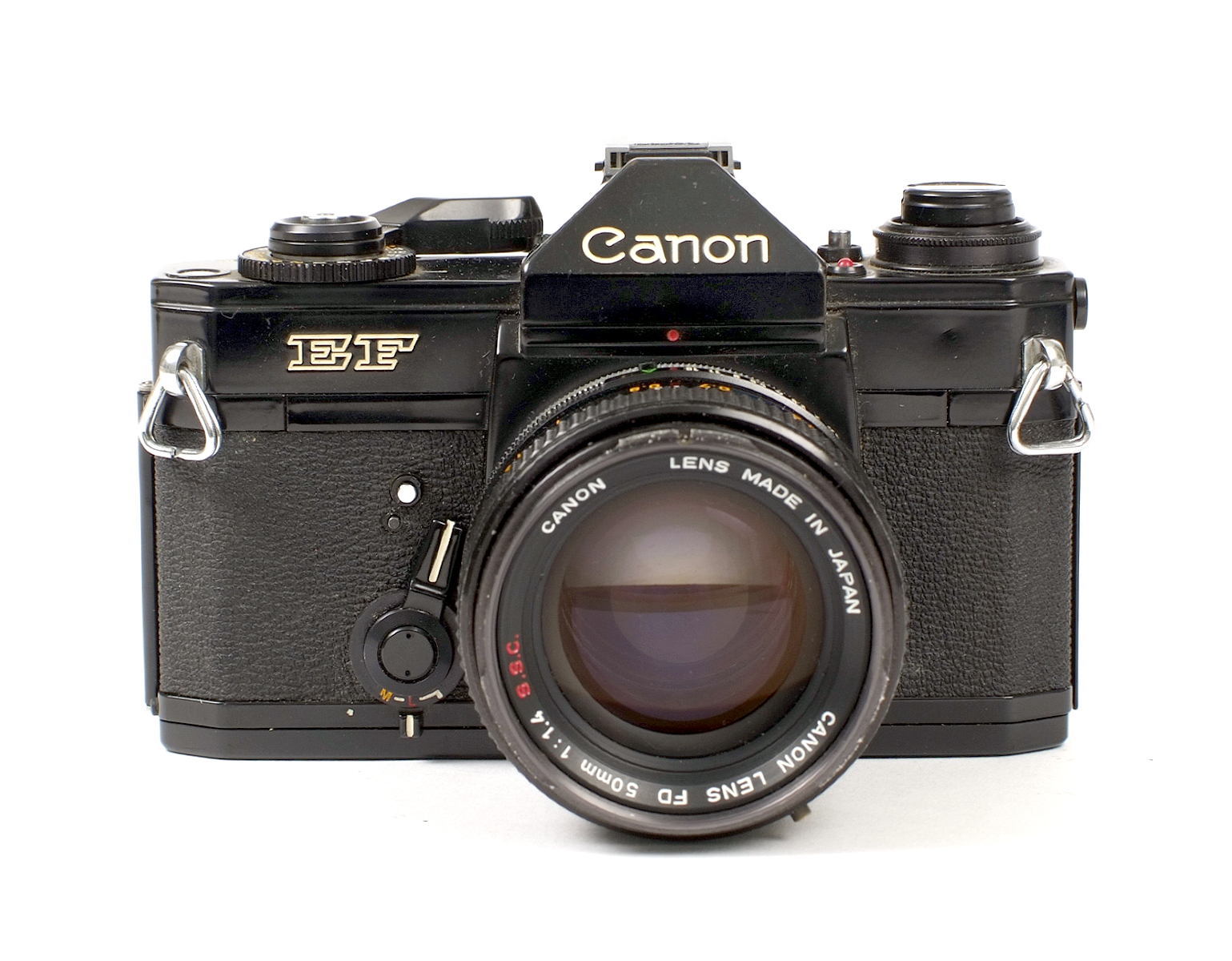 Three Canon Film Cameras, Two with 50mm f1.4 Lens. Comprising Black Canon EF #220087 with breech- - Image 2 of 2