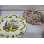 Two miners commemorative plates - Miners Strike 1984 and Barnsley Wives 1984/5 Action Group