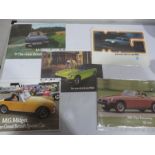 A collection of five vintage MG car brochures