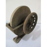 A grinding wheel with cast iron turning wheel