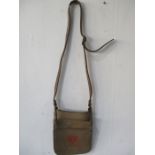 A vintage Fina petrol pump attendants shoulder bag