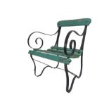 A single garden chair with metal frame