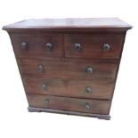 A mahogany chest of five drawers, stamped Dunn & Co. Calcutta
