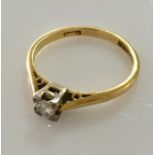 18ct gold diamond solitaire