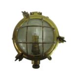 A small brass ships bulkhead light