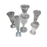 Six antique and antique style drinking glasses