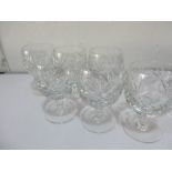 A set of 6 cut glasses