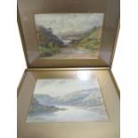 A pair of watercolours of the Lake District both signed and dated A. Coleman, 1892