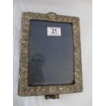 A hallmarked silver photo frame