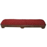 An upholstered double footstool with inlay A/F