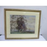 A watercolour of a copse by Henry Isaac