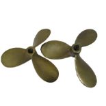 Two Thornycroft bronze boat propellers