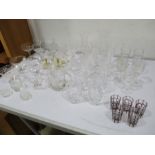 A collection of glassware