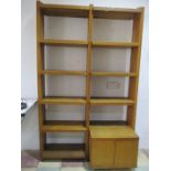 Oak modular shelving