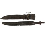 A African sword with leather scabbard