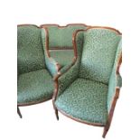 A French style two seater settee and two matching chairs