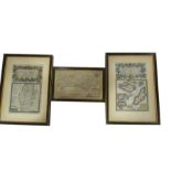 Three small antique maps, Sussex, double sided "The smaller islands in the British Ocean and