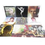 Eight David Bowie LP's including Diamond Dogs and Hunky Dory