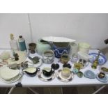 A collection of miscellaneous china, glass etc.