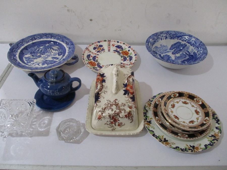 A collection of various china etc. including C H Brannam tea post and stand