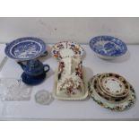 A collection of various china etc. including C H Brannam tea post and stand